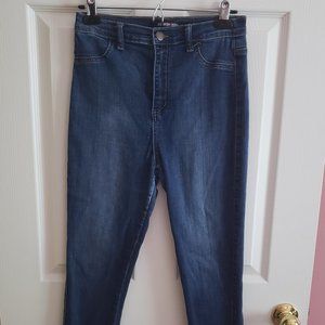 FashionNova dark blue jeans skinny high waist 9